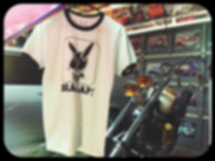 "BRAAAP" biker Playboy bunny knock off ringer tees