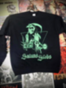 GRIM REAPER AND MOTORCYCLE CHOPPER FLEECE SWEATSHIRT BIKER