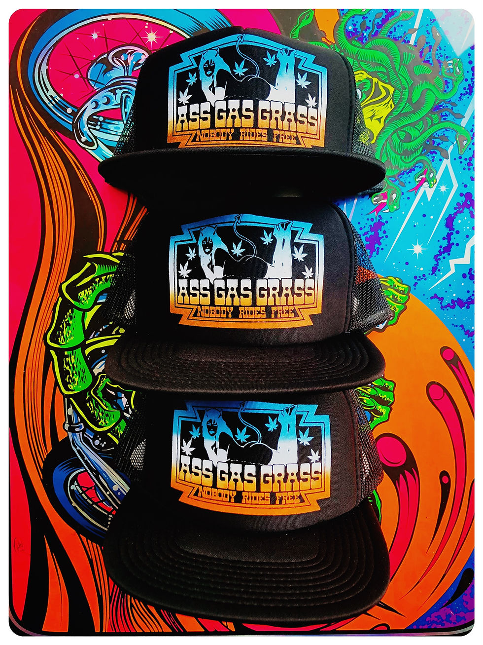 Thumbnail: ASS GAS GRASS DEVIL MUDFLAP TRUCKER HAT