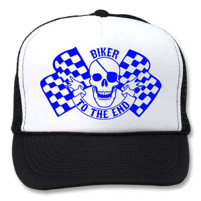Thumbnail: BIKER TO THE END WHITE/BLACK HATS