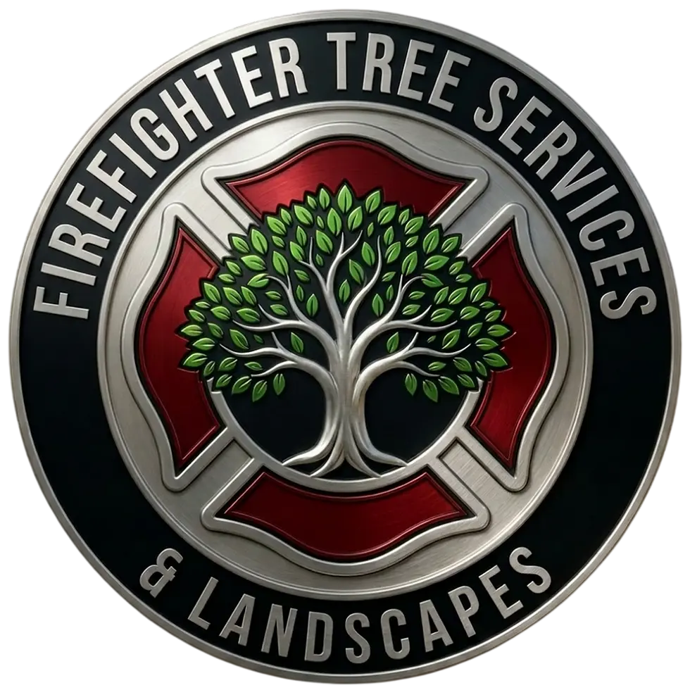 Firefighter Tree Services & Landscapes logo for Austin tree service and landscaping