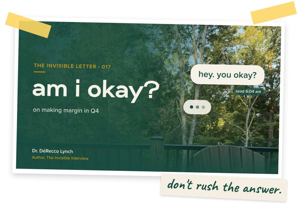 am i okay? A text that says hey. you okay?, read 6:04 am, with someone typing back. Don't rush the answer.