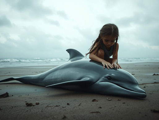 Toter Delfin am Strand