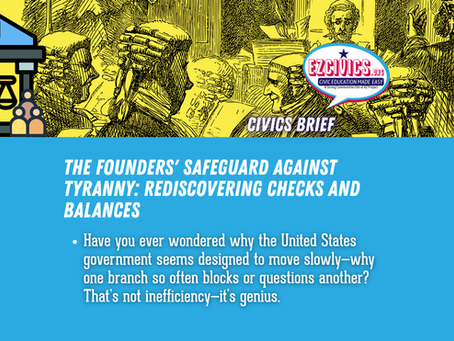 Have you ever wondered why the United States government seems designed to move slowly—why one branch so often blocks or questions another? That’s not inefficiency—it's genius.
