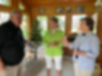 Larry Knee, Kay (Shroyer) Peas, and Janet (Shroyer) Schenkel at Kay's home in Wabash