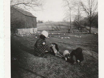 Shroyer farmyard prior to confiscation for the Mississinewa Reservoir