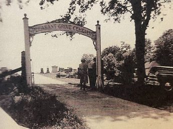 The entrance to the Pleasant Grove cemetery near Somerset, Indiana