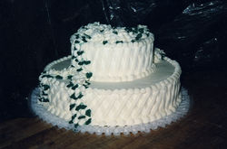 Copy (2) of Cake- 05- White Green Leaves- small