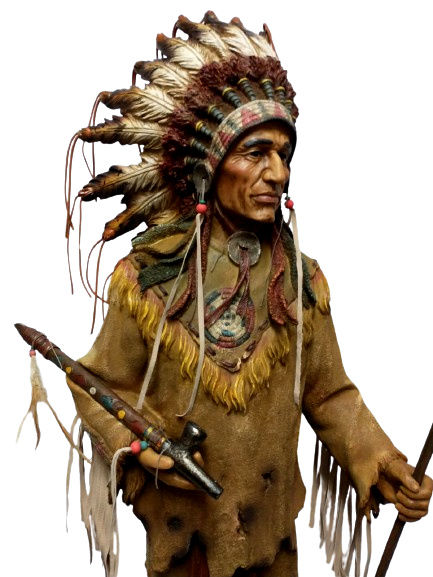 Miniatura: Réplica de Cacique em Resina