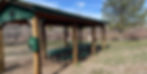 A covered picnic area at a park in the town of Pagosa Springs