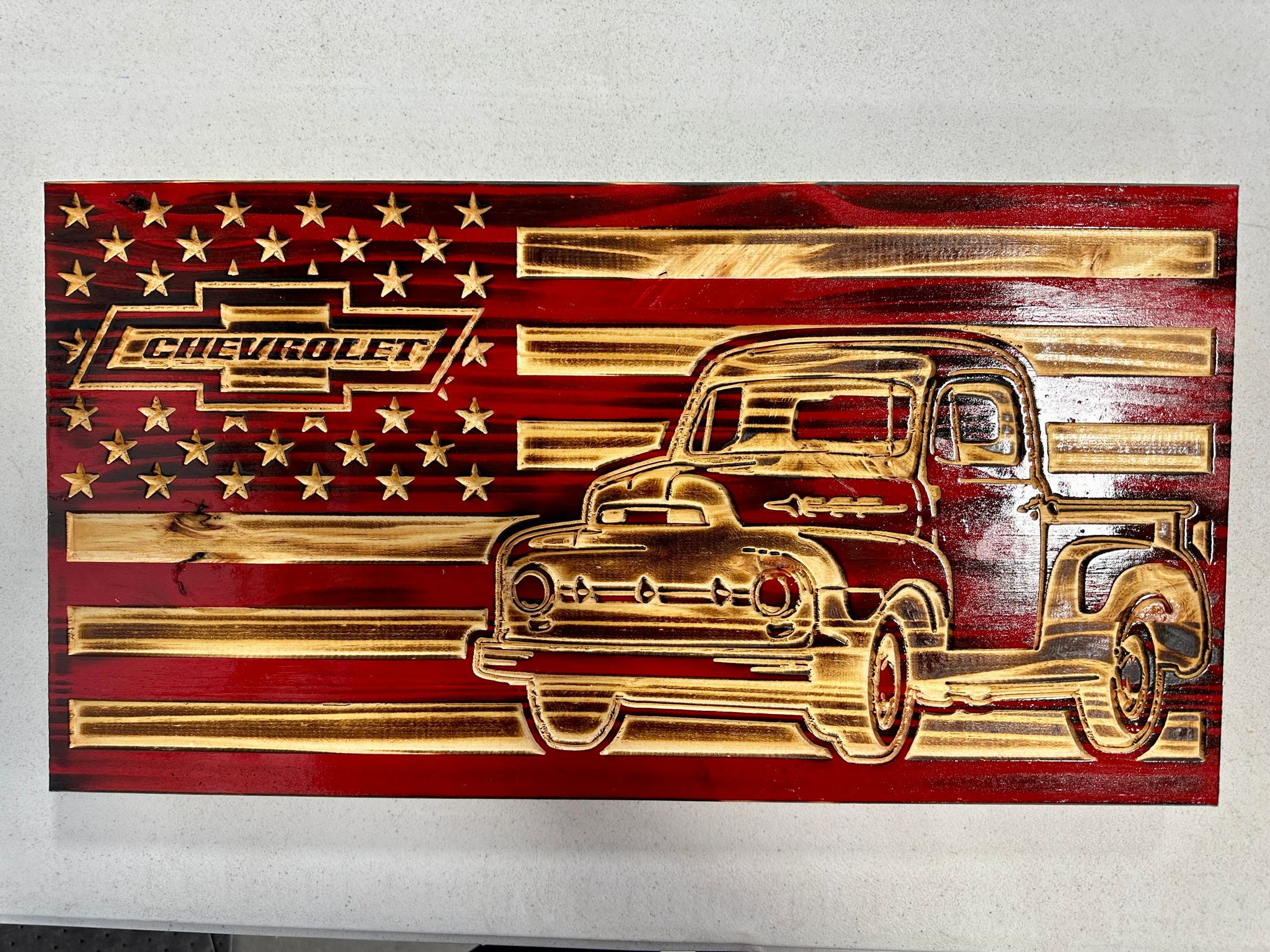 Chevy inspired American flag