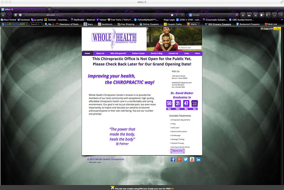 WHCC Website Home Page
