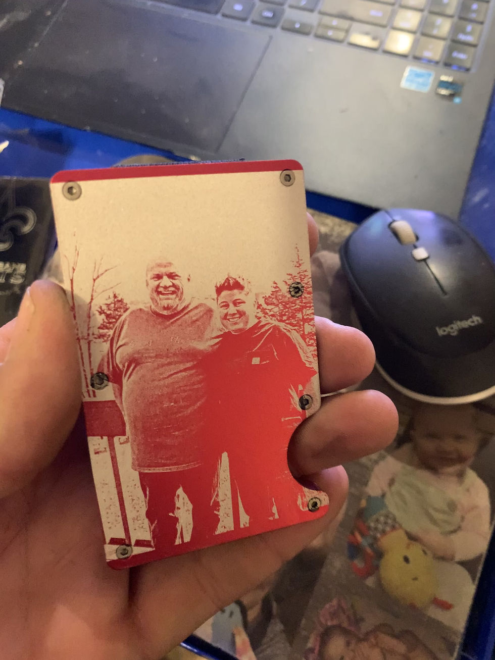 Thumbnail: Photograph engraved- RFID Blocking Slim Metal Wallet