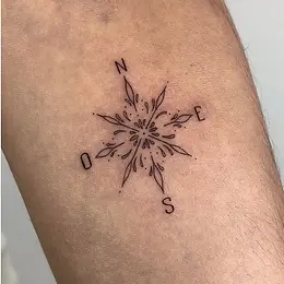 tattoo budva fine line compass tattoo design