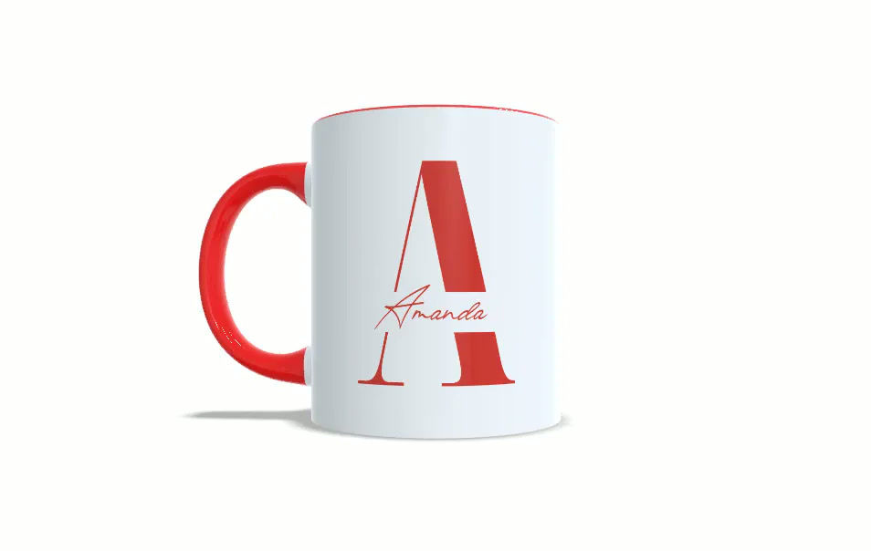 Miniatura: Caneca Letra A ( com nome que você escolheu estampado)
