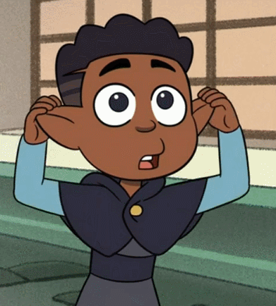 Gif of a boy touching his ears