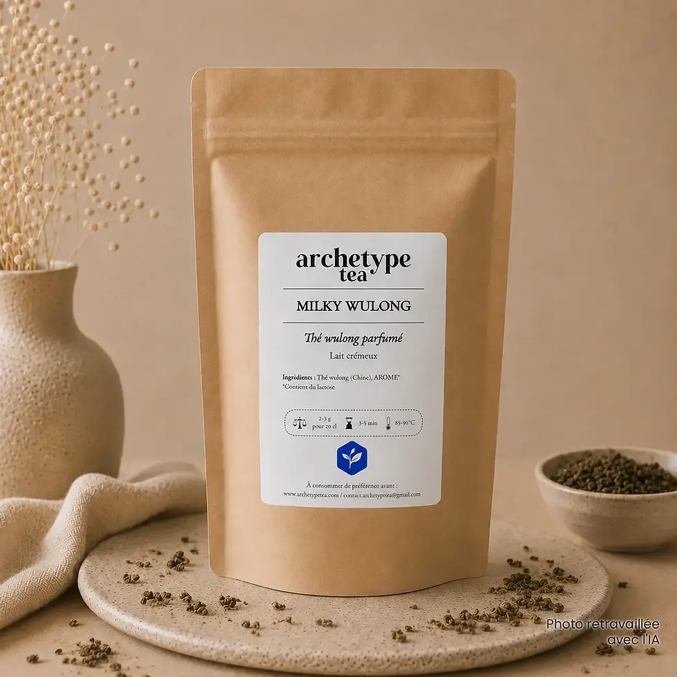 Miniature : Milky Wulong, lacté, crémeux, beurre, gourmand, onctueux, doux. Milky Oolong Latte