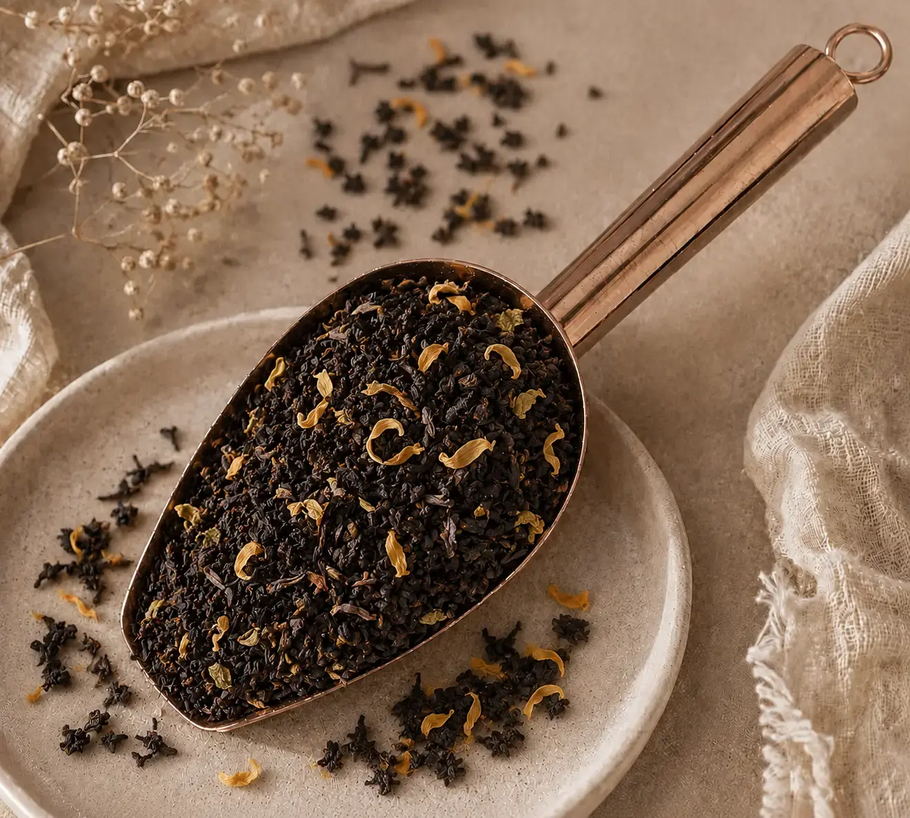 Wulong Orange. Frais, rond, doux, sucré, Oolong peu théine