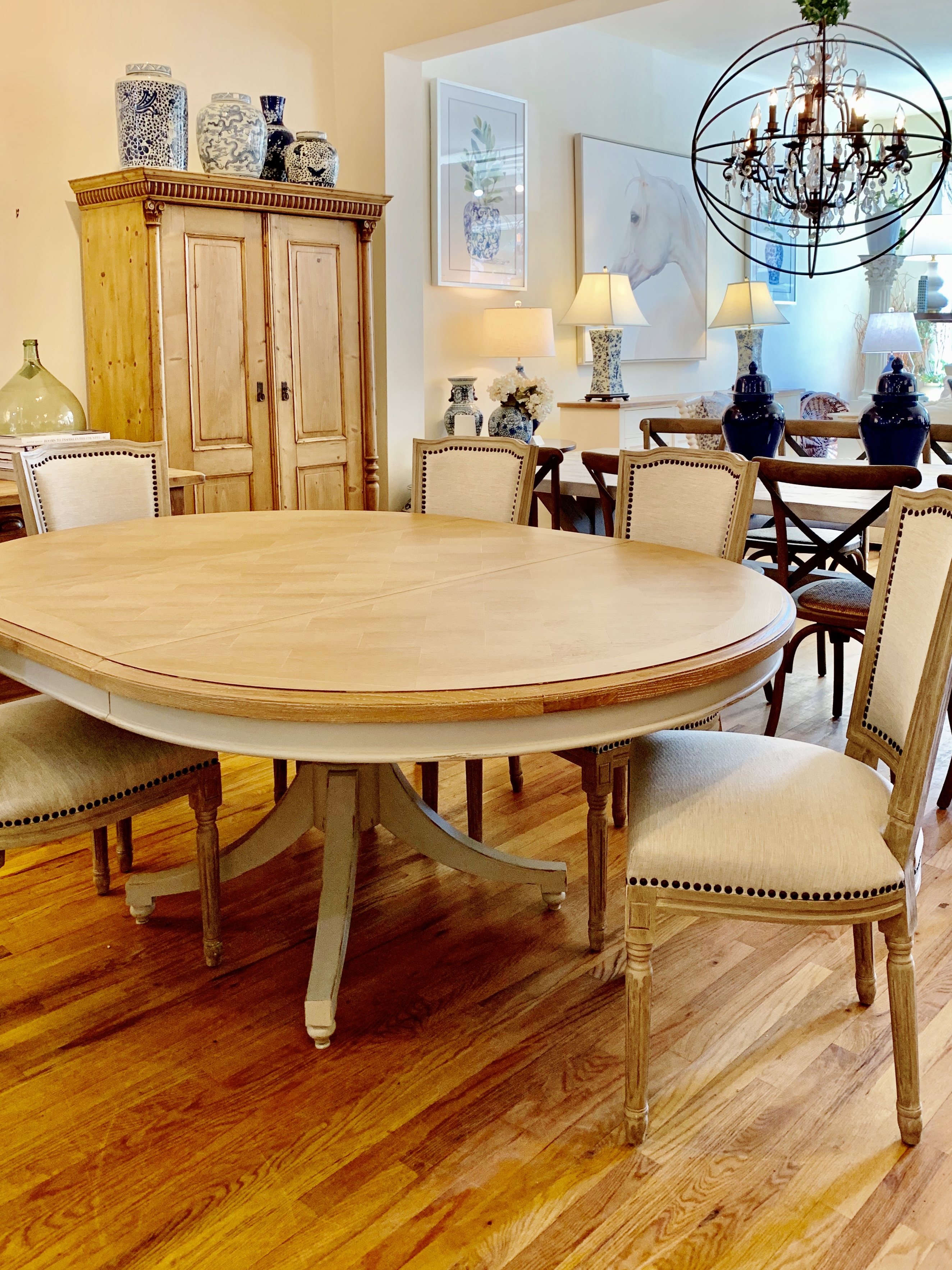 54" Round Table with a 24" leaf
