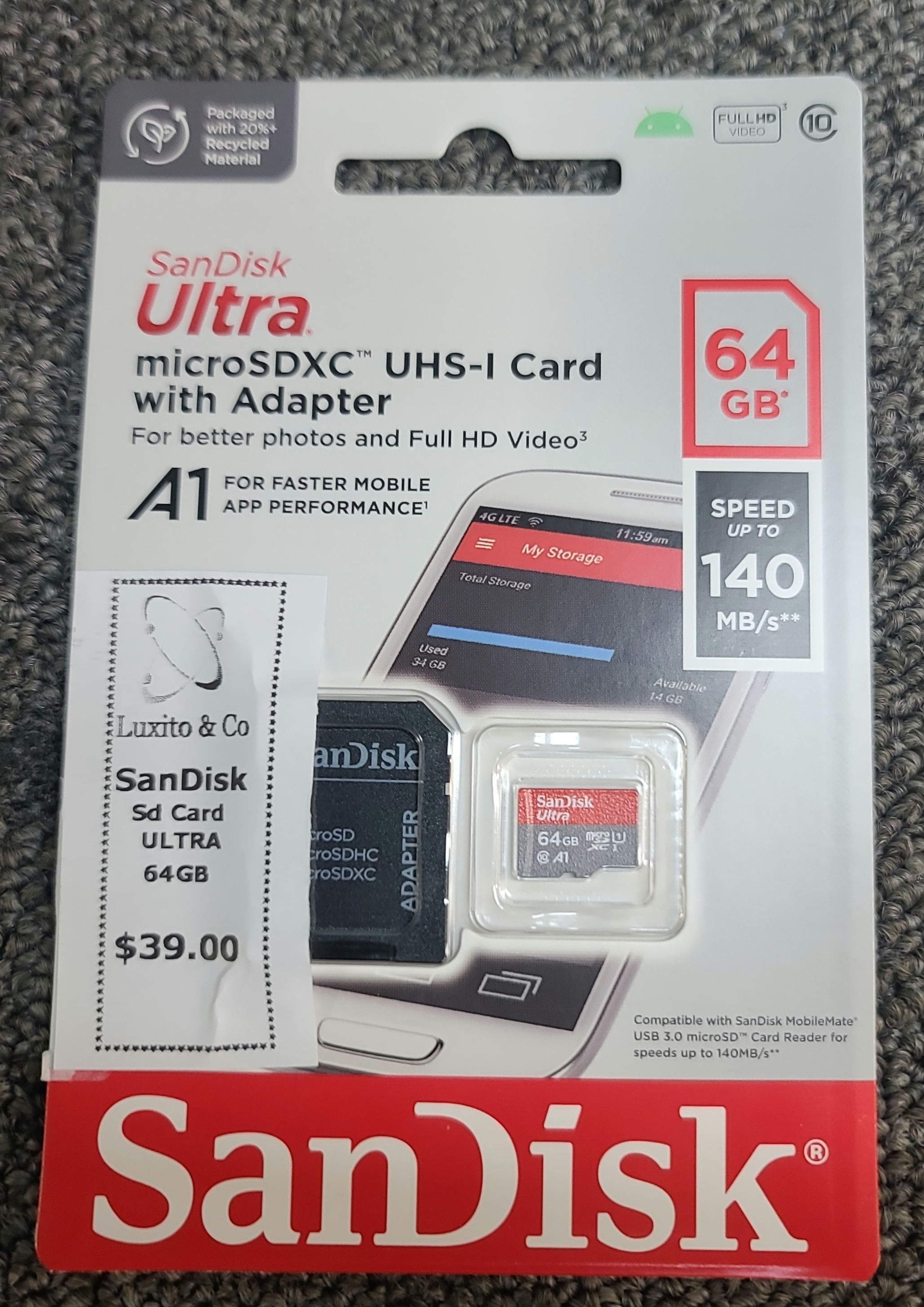 SanDisk ultra SD Micro 64 GB 