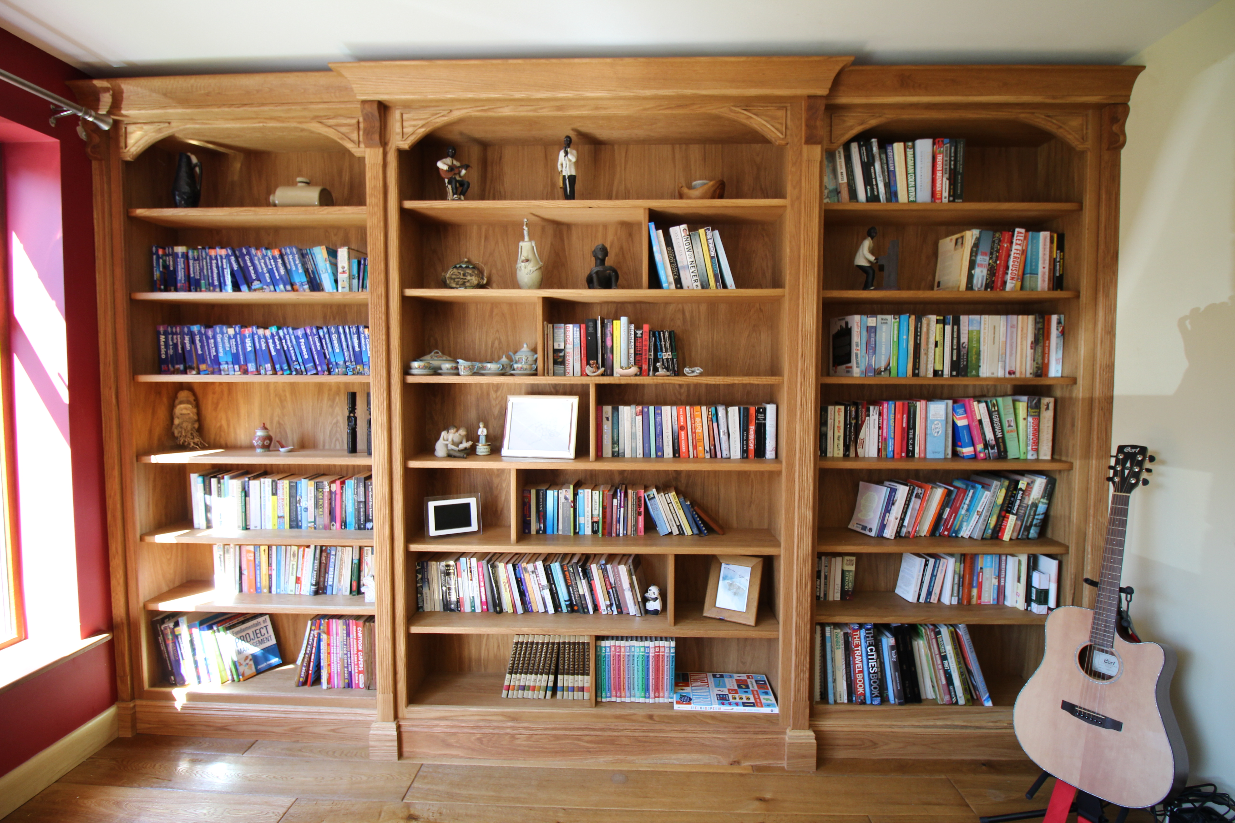 Classic oak book cases