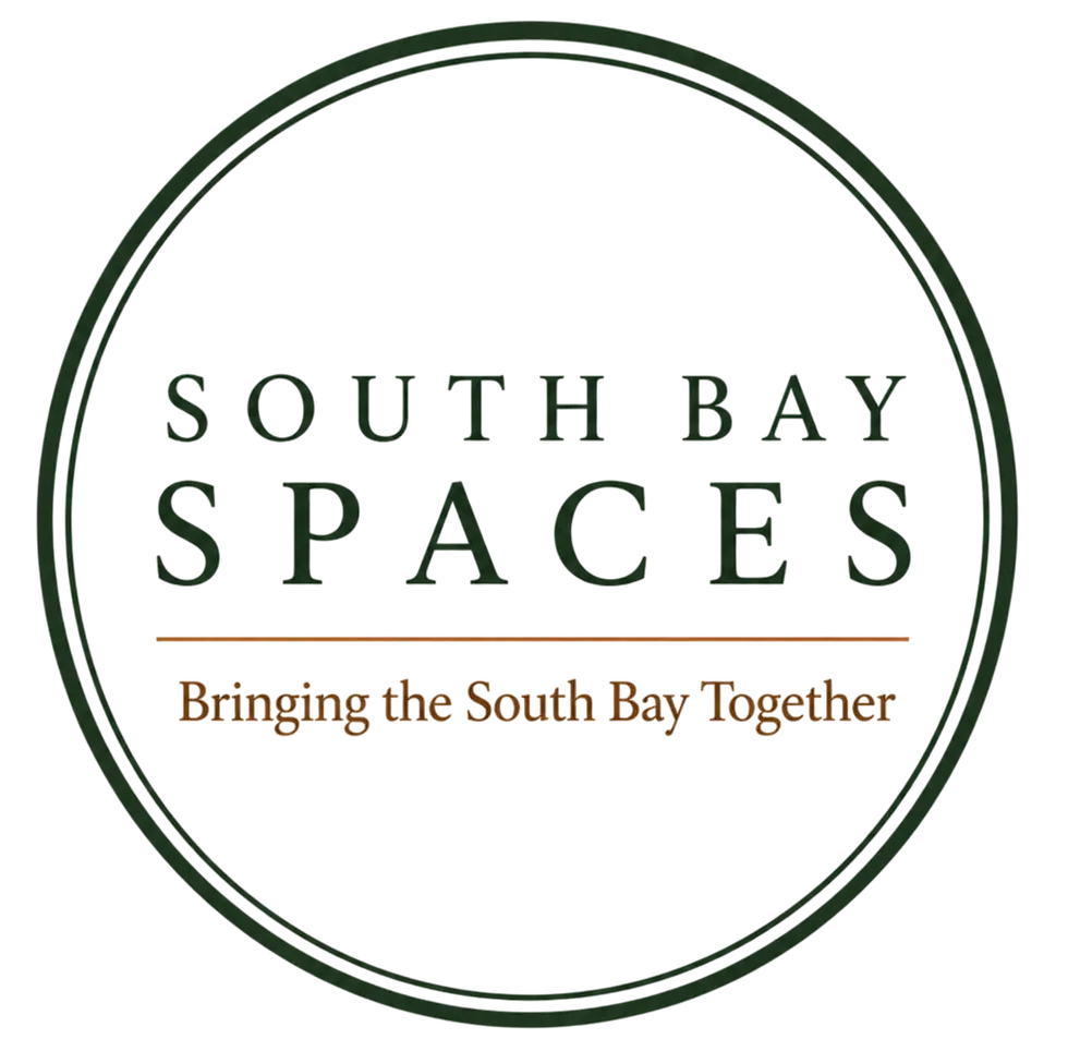 South Bay Spaces logo with text bringing the South Bay together