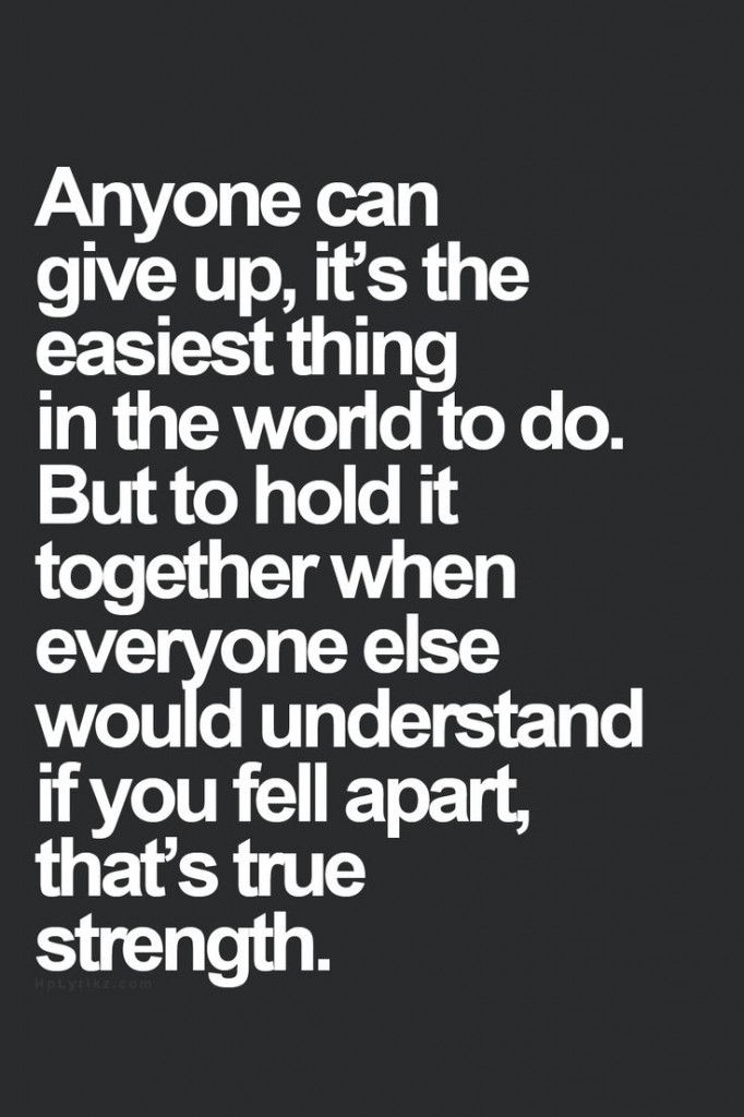 Anyone Can Give Up