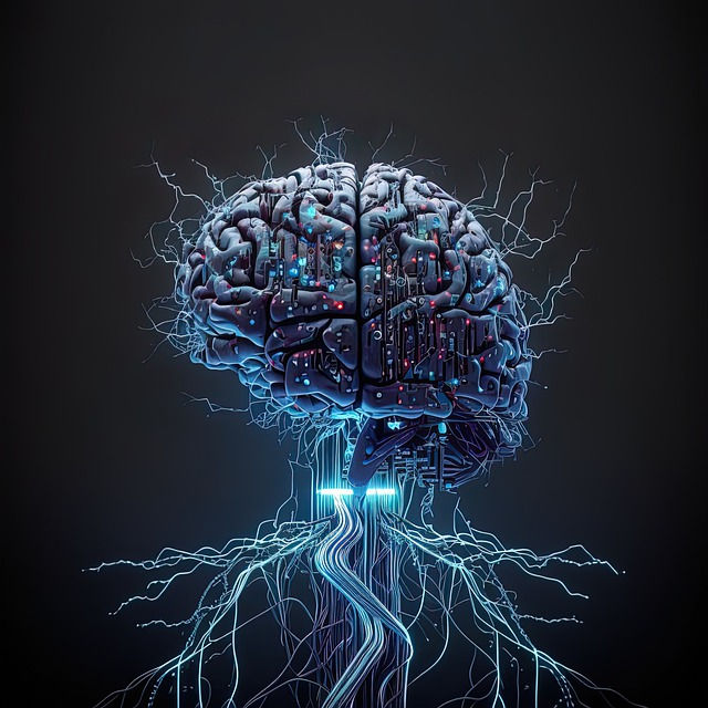 AI-generated image of the human brain.