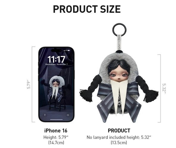 Thumbnail: SKULLPANDA × Wednesday Plush（Nevermore Academy Uniform Version）