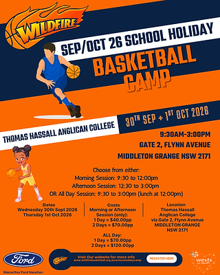 1/2 Day Session - Sep/Oct 2026 THAC Holiday Camp