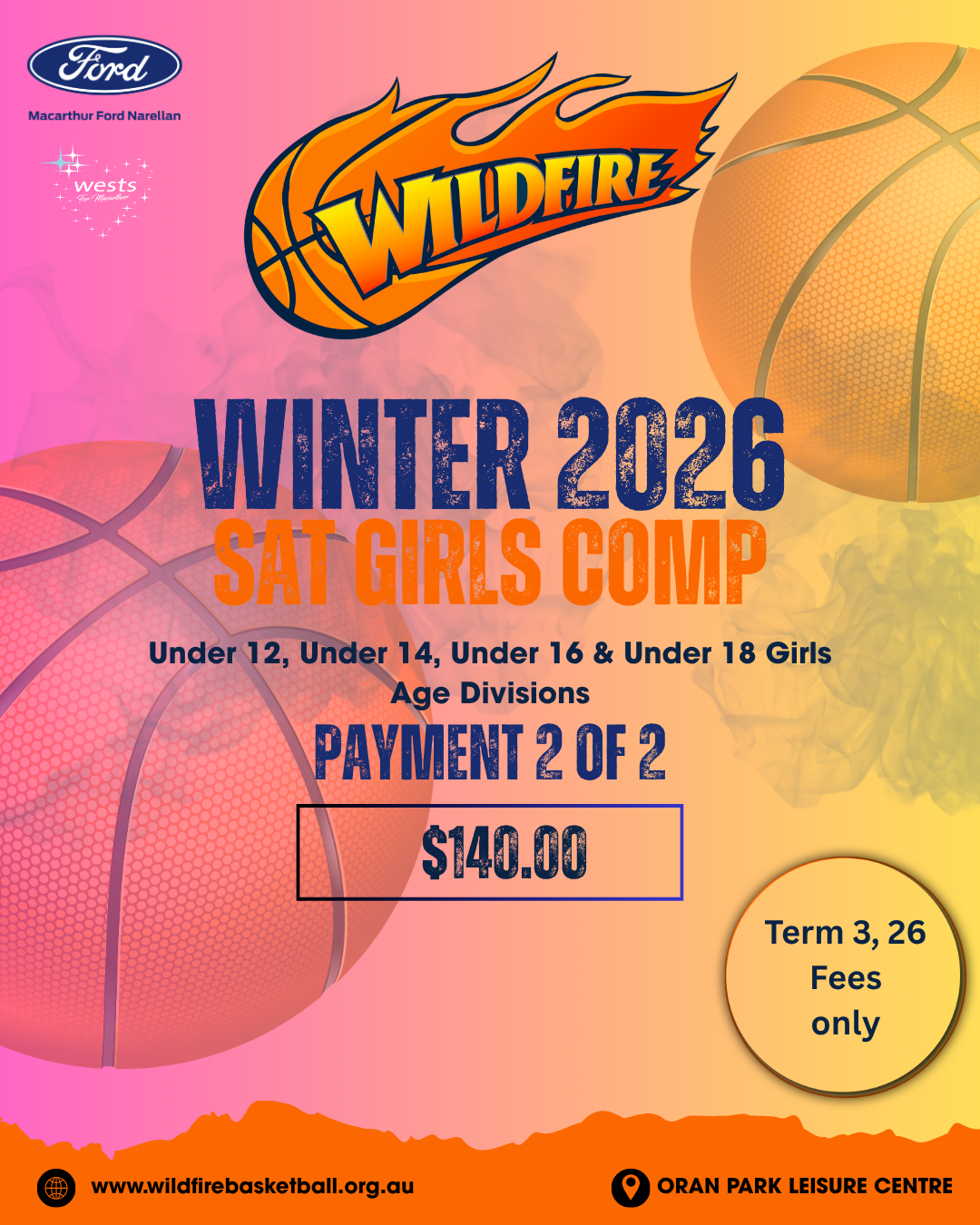 Winter 2026 - Saturday Girls Comp - Payment 2 of 2