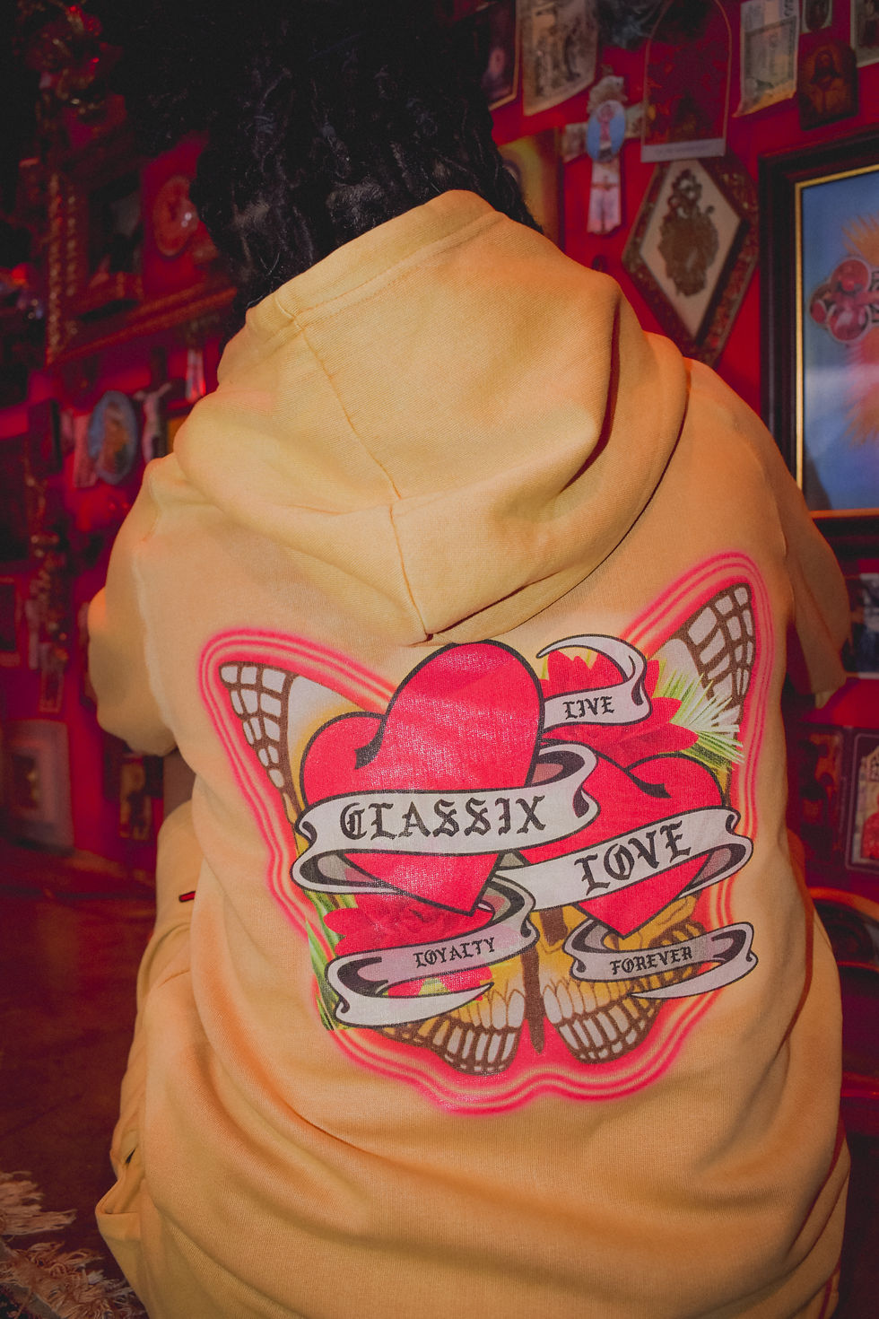 Thumbnail: Classix Love Hoodie Mustard Vintage