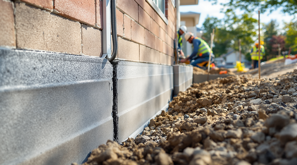 Concrete foundation wall and exterior parging repair at a GTA home