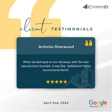 Our Happy Clients Say It All Cedarwood Development Group Inc