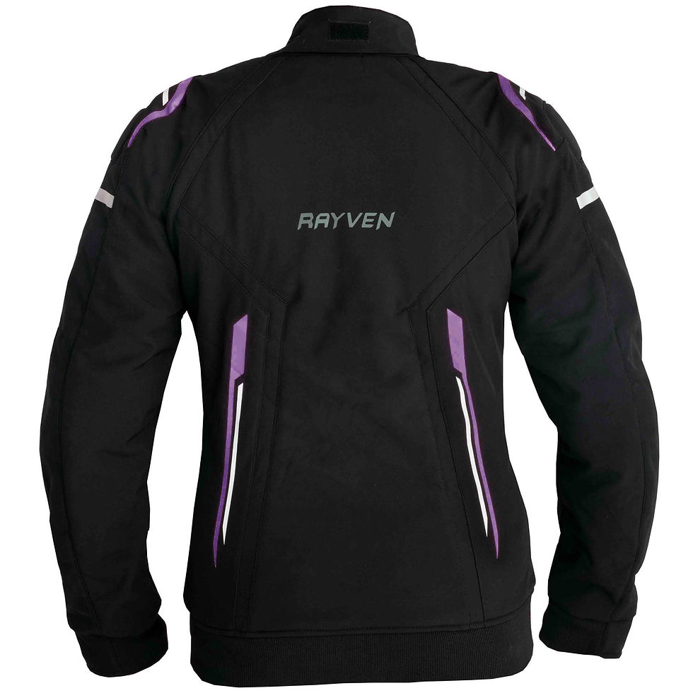 Thumbnail: Rayven RSX Black/Pink Ladies All Weather Motorbike Riding Jacket