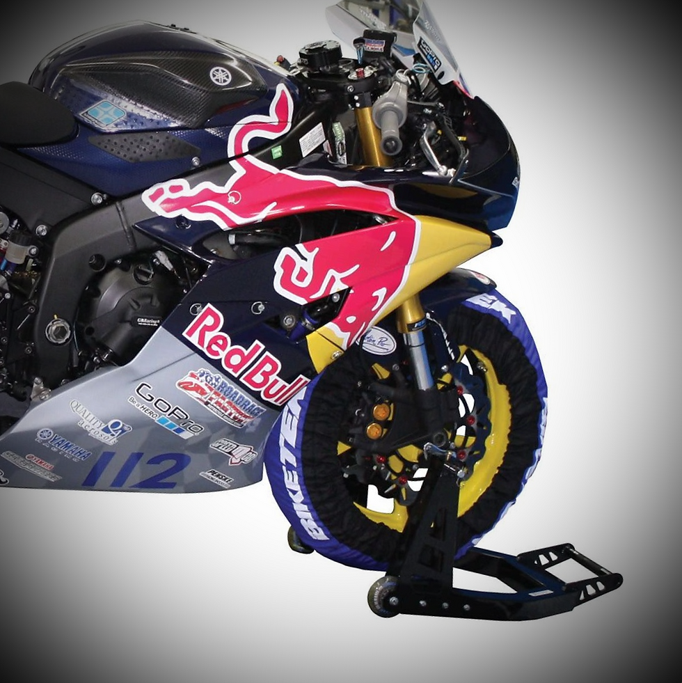 BikeTek Front Black Aluminium Box Section Track Paddock Stand