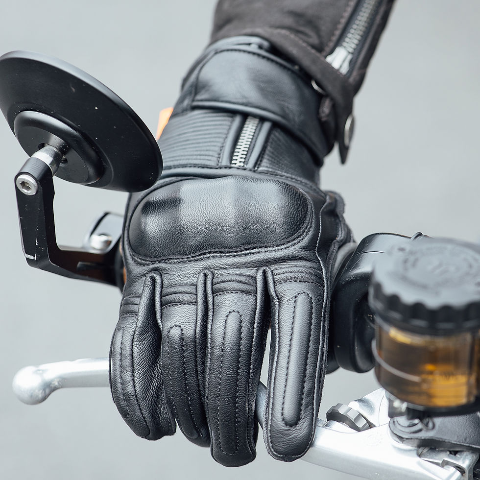 Thumbnail: Merlin Glory Black Men's Leather Summer Glove