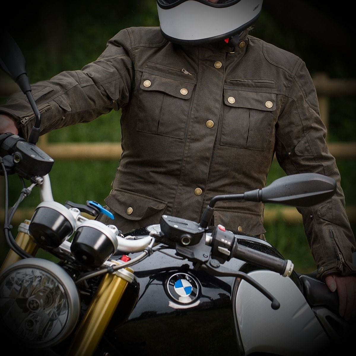 Merlin SALE Buxton II Ladies Olive Brown Wax Cotton Jacket