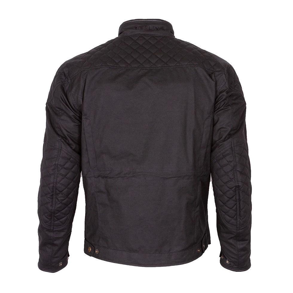 Thumbnail: Merlin Yoxall II Black Mens Wax Cotton Jacket