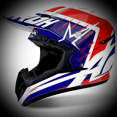 Airoh Switch Starstruck MX Red/White/Blue Off Road Enduro ACU Race