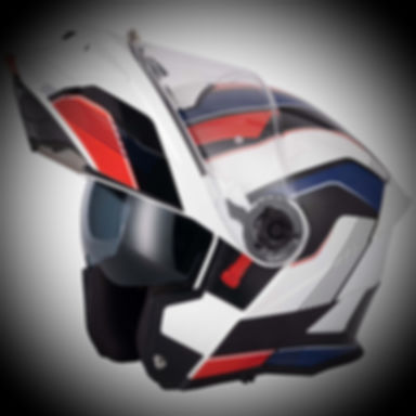 Vcan H276 Valour Red/White/Blue Flip Front Front Adventure Crash Helmet