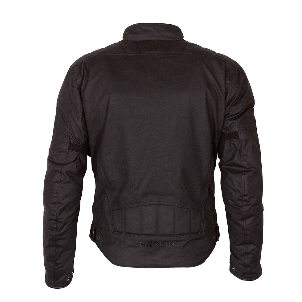 Thumbnail: Merlin Barton II Black Mens Wax Cotton Jacket Medium