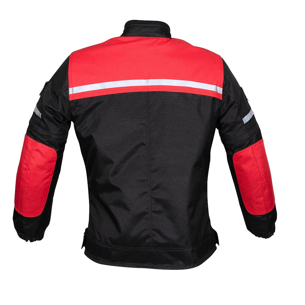 Thumbnail: Duchinni Grid Red Kid's Armoured Textile Jacket