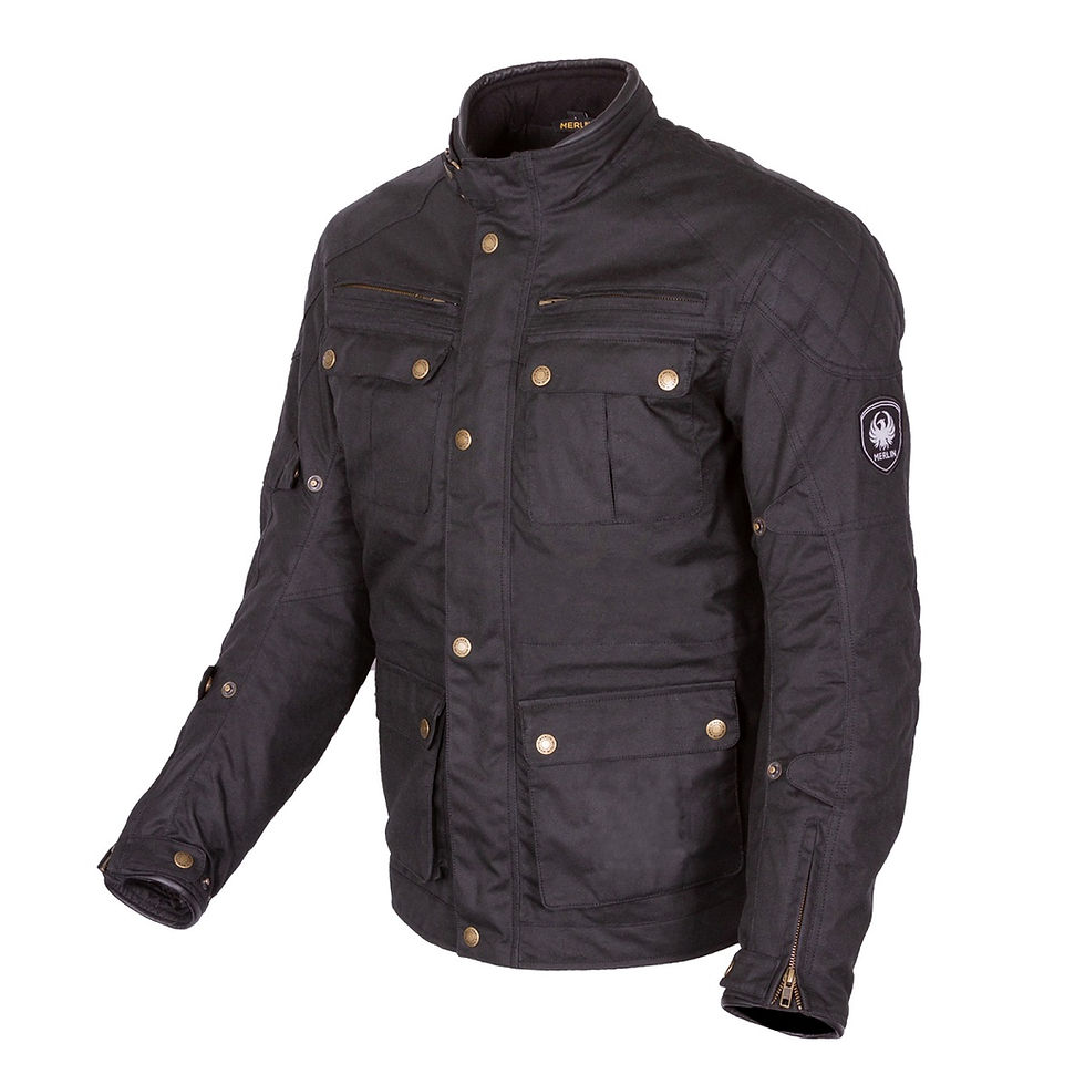 Thumbnail: Merlin Yoxall II Black Mens Wax Cotton Jacket