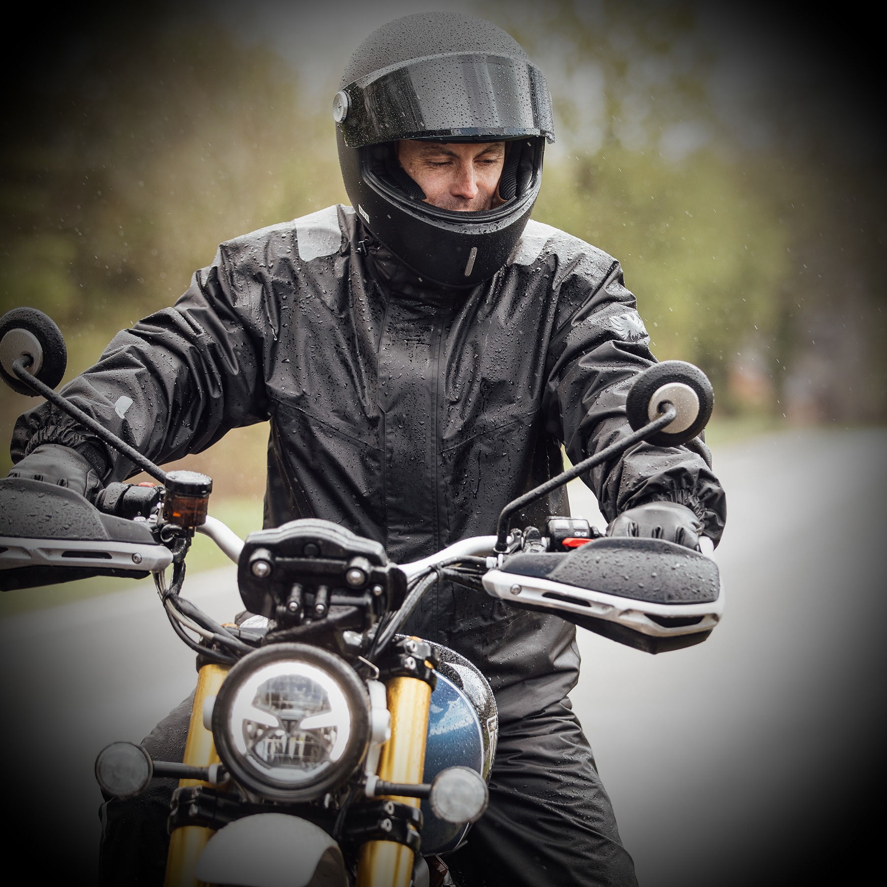 Merlin MWP160 Platinum Black Men's Laminated Waterproof Over Jacket