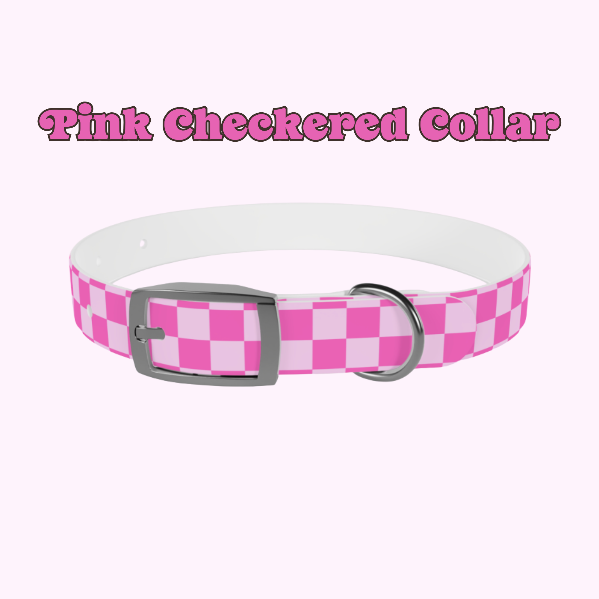 Pink Checkered Collar