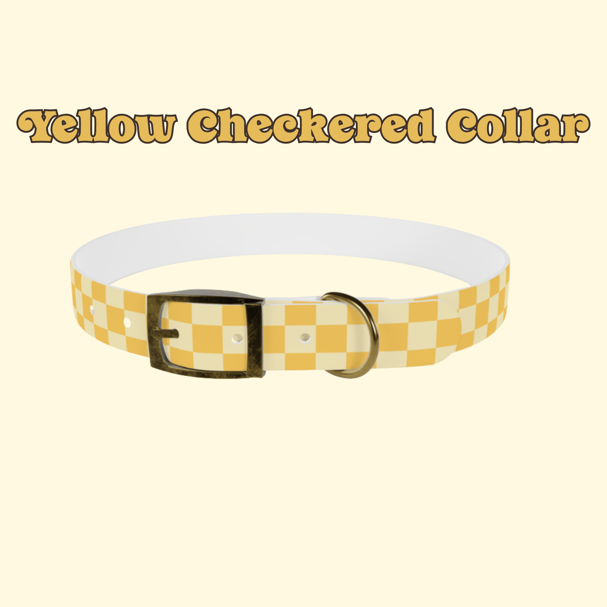 Yellow Checkered Collar