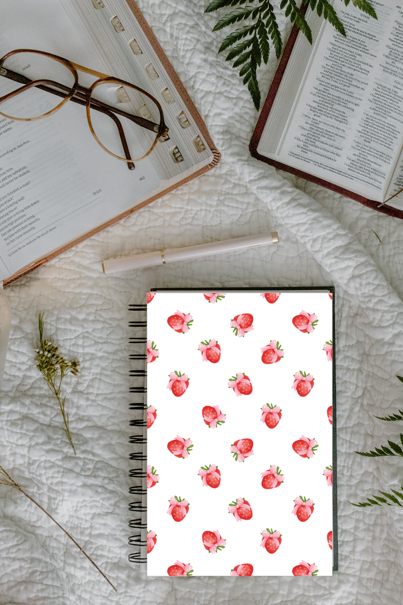 Cute Strawberries Spiral Notebook