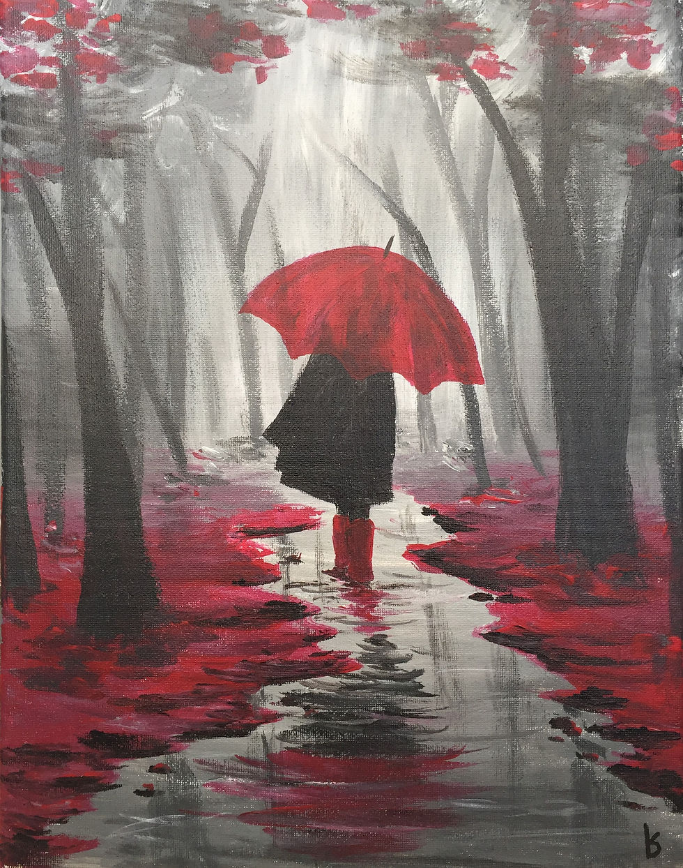 Red Boots and an Umbrella