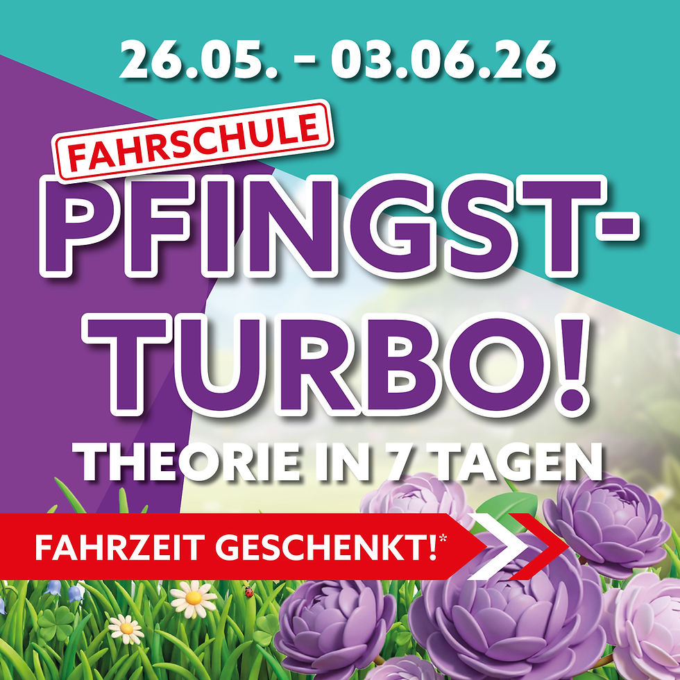 Banner Pfingstturbo Fahrschule Intensiv Theorie